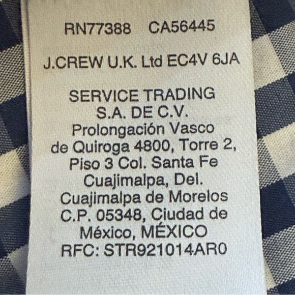 Universal Standard For J Crew Blue&White Gingham Poplin Tie Sleeve Blouse Sz 2X - Picture 15 of 15